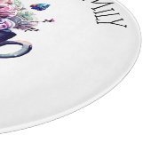 Planche À Découper Teacup antique aux fleurs Vintages (Coin)