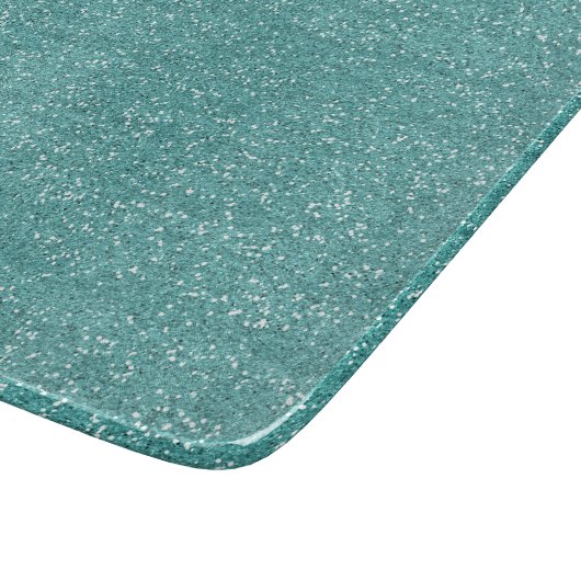 Planche À Découper Teal étincelant scintillant et parties (Coin)