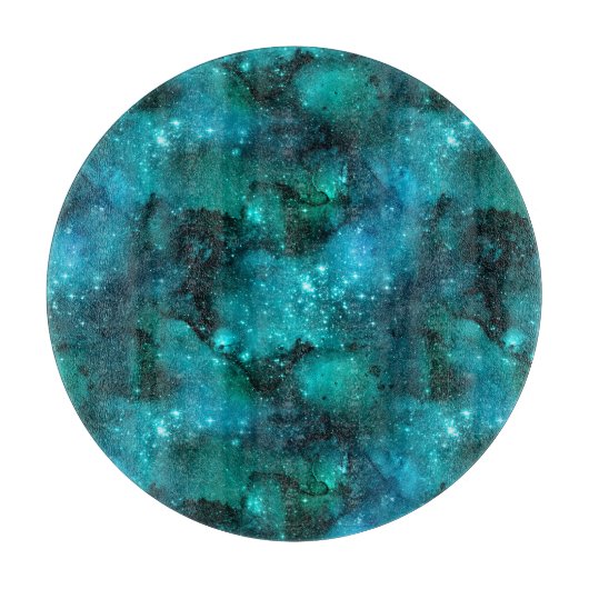 Planche À Découper Teal Galaxy Series Design 6 (Devant)