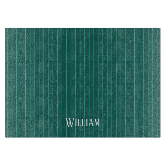 Planche À Découper Teal pinstripes (Devant)