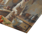 Planche À Découper Teckell Russell Terrier Cuisinant dans la Cuisine (Coin)