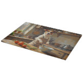 Planche À Découper Teckell Russell Terrier Cuisinant dans la Cuisine (Coin)