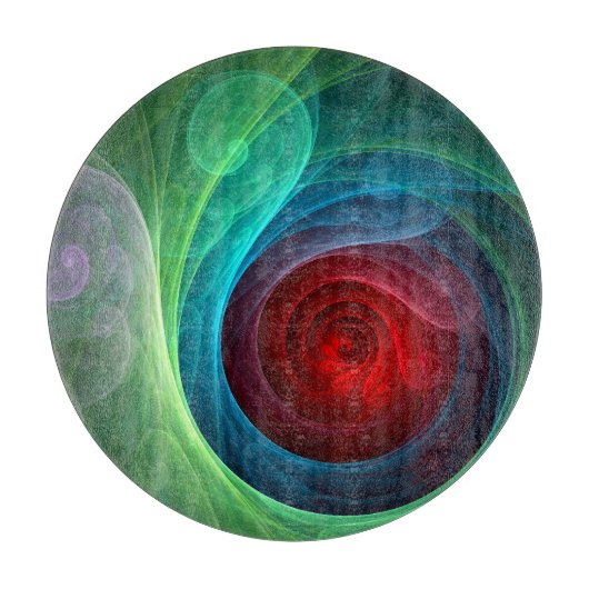 Planche À Découper Tempête rouge Floral Art moderne Abstrait Motif co (Devant)