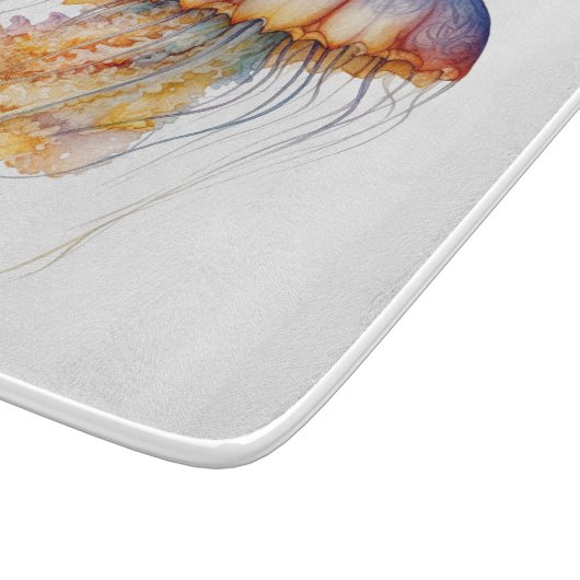 Planche À Découper Tentacles de coucher de soleil : Aquarelle côtière (Coin)