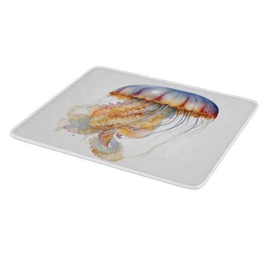 Planche À Découper Tentacles de coucher de soleil : Aquarelle côtière (Coin)