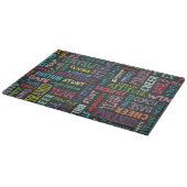 Planche À Découper Termes de cheer sur le tableau noir (Coin)
