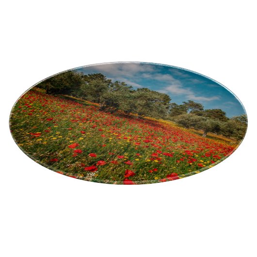 Planche À Découper terrain fleuri et arboré (Coin)