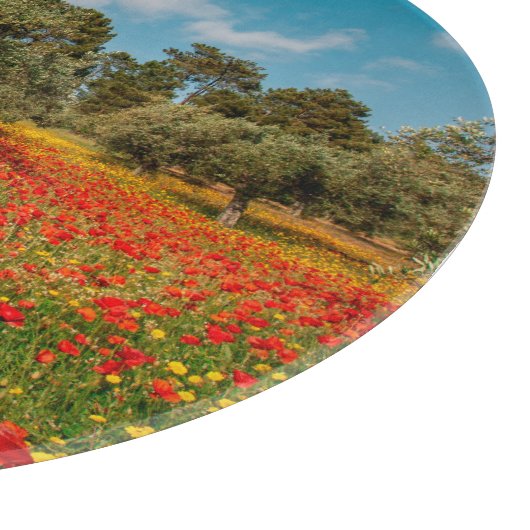 Planche À Découper terrain fleuri et arboré (Coin)