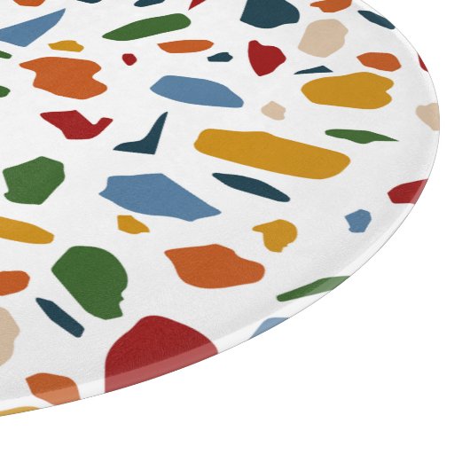 Planche À Découper Terrazzo Motif coloré (Coin)