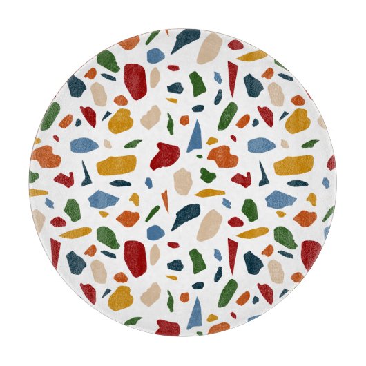 Planche À Découper Terrazzo Motif coloré (Devant)