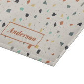 Planche À Découper Terrazzo Tile Confetti Style Moderne Personnalisé (Coin)
