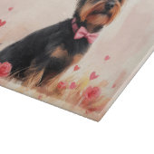 Planche À Découper Terrier Australien avec des Roses - Saint-Valentin (Coin)