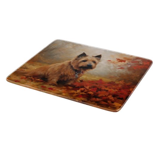 Planche À Découper Terrier australien en automne Leaves automne Inspi (Coin)