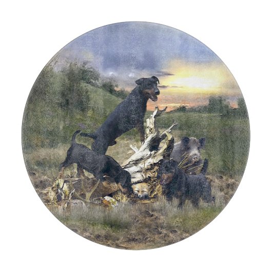 Planche À Découper Terrier de chasse allemand (Jagdterrier) (Devant)