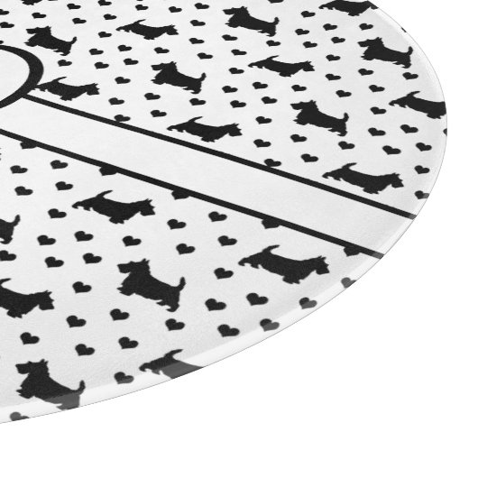 Planche À Découper Terriers écossais noirs (Chiens écossais) - Blanc (Coin)