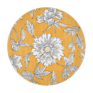 Planche À Découper Têtes de marguerite : Ligne Florale d'été.