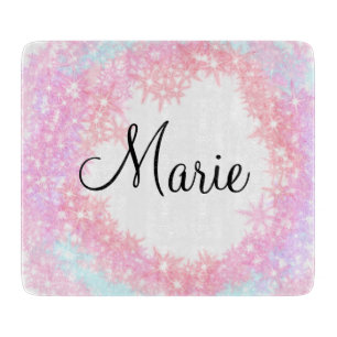 Planche À Découper texte féminin rose clair minimal simple ajoutez vo