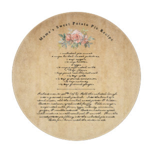 Planche À Découper Texte personnalisé de la famille de recettes de ma