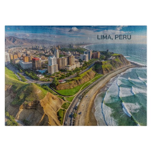 Planche À Découper Texte personnalisé Lima, Pérou (Devant)