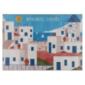 Planche À Découper Texte personnalisé Mykonos Grèce (Devant)