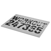 Planche À Découper Texte usé et rayé Workout 247365 noir (Coin)