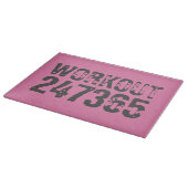Planche À Découper Texte usé et rayé Workout 247365 rose (Coin)