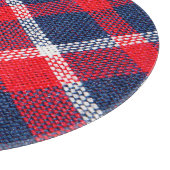 Planche À Découper Texture à damiers laine rouge-bleu. (Coin)