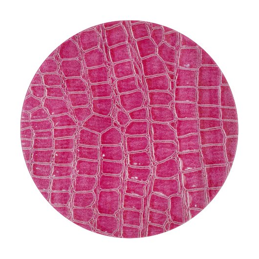 Planche À Découper Texture à motif d'alligator rose (Devant)