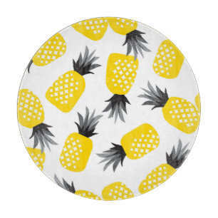 Planche À Découper Texture ananas, Motif d'été Vintage.