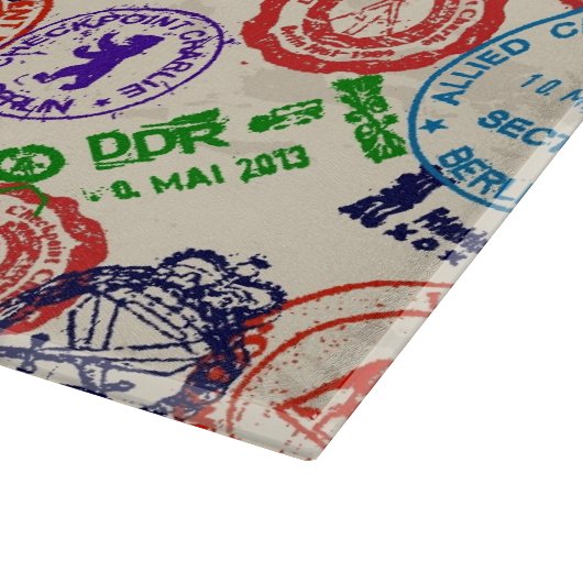 Planche À Découper Texture avec de vrais timbres. (Coin)