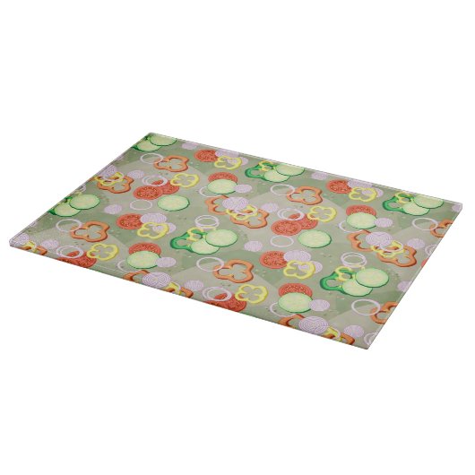 Planche À Découper Texture avec des tranches de légumes (Coin)