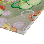 Planche À Découper Texture avec des tranches de légumes (Coin)
