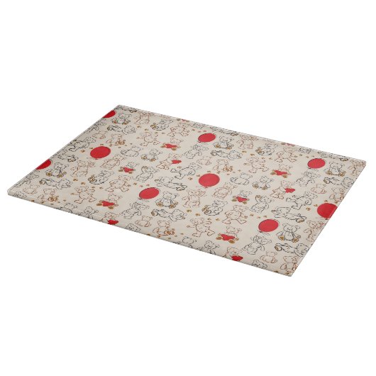 Planche À Découper Texture avec le nounours (Coin)