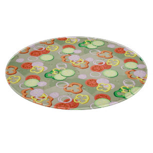 Planche À Découper Texture Avec Tranches De Légumes