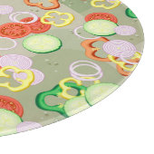 Planche À Découper Texture Avec Tranches De Légumes (Coin)