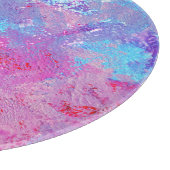 Planche À Découper Texture créative bleu-rose, taches de peinture. (Coin)