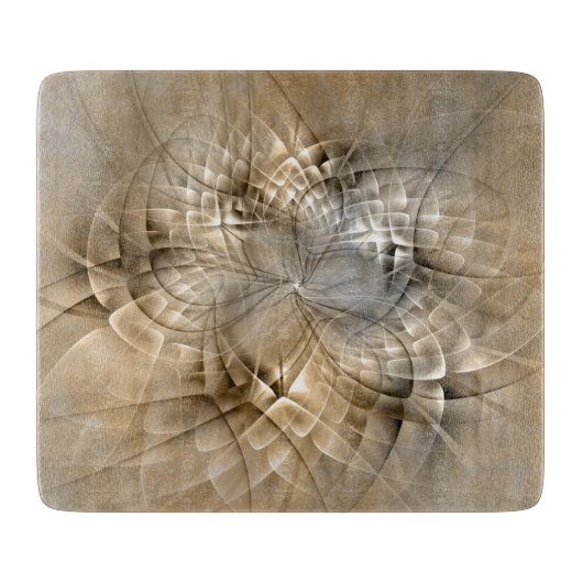 Planche À Découper Texture d'art fractal moderne aux tons de terre ab (Devant)