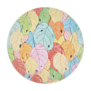 Planche À Découper Texture De La Feuille Lumineuse : La Nature Inspir