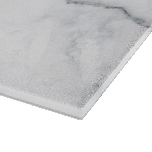 Planche À Découper Texture de marbre blanche (Coin)
