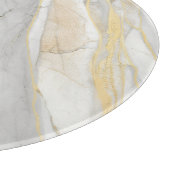 Planche À Découper Texture de marbre de Carrare aux veines dorées (Coin)