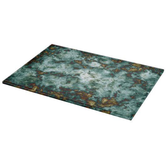 Planche À Découper Texture de marbre vert avec des veines (Coin)