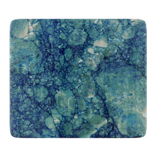 Planche À Découper Texture de marbre vert Turquoise bleu