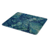 Planche À Découper Texture de marbre vert Turquoise bleu (Coin)