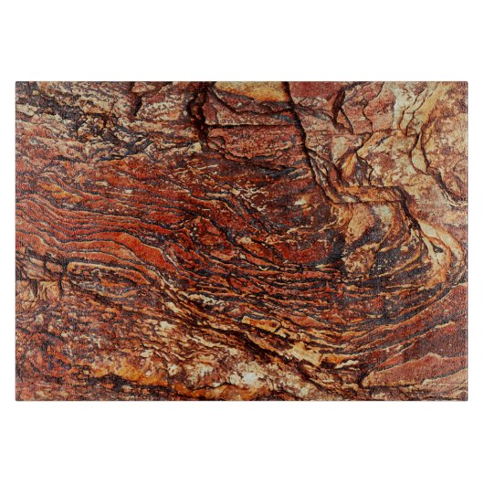 Planche À Découper Texture de roche Brown rougeâtre (Devant)