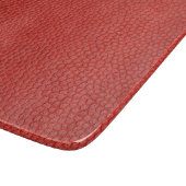 Planche À Découper Texture en cuir rouge (Coin)