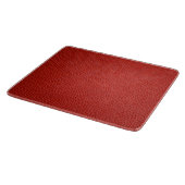 Planche À Découper Texture en cuir rouge (Coin)