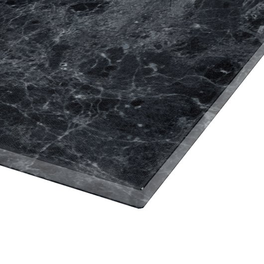 Planche À Découper Texture en marbre noir  (Coin)