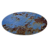 Planche À Découper Texture en métal et en bleu. (Coin)