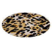 Planche À Découper Texture léopard : motif baroque or. (Coin)