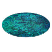 Planche À Découper Texture marbre pierre bleu et turquoise naturel (Coin)